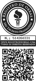 É a figura que comprova que artigo "O que gera problemas em nosso emocional" é protegido por direitos autorais, por ser registrado no Registro de Obras. No alto da figura tem o logo do Registro de Obras que é uma tocha queimando sobre um pedestal, como são as tochas olímpicas. No meio da figura tem o número do registro da obra e abaixo, escrito: "Todos os direitos reservados". E na parte mais baixa tem o QR code.