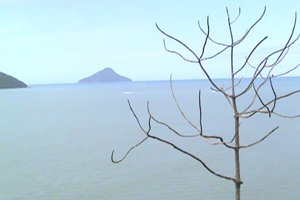 Foto da vista do restaurante da Barra do Sahy