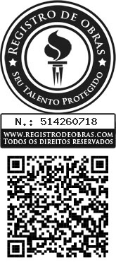 É o selo que comprova o registro de direito autoral do artigo "Como ter segurança emocional para falar em público". No alto tem o logotipo da empresa que faz o registro e o número do registro e, na parte inferior, tem o QRcode.